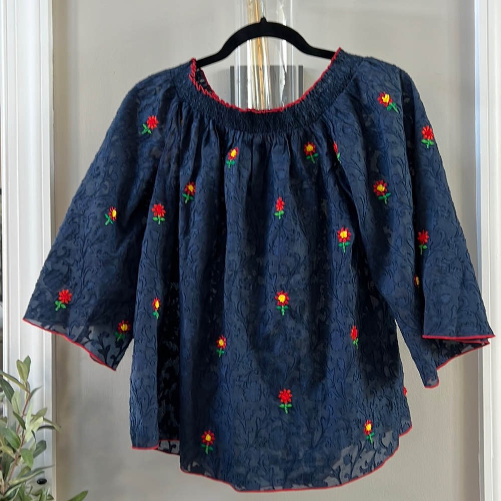 EUC Anthropologie Bell Sleeve Shirt